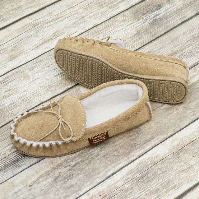 British Handmade Sahara Sheepskin Moccasins - Sheepskin.co.uk