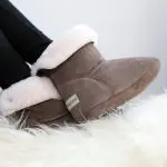 Factory Seconds Luxury Sheepskin Indoor Slipper Boots In Grey Or Chestnut Tan Sheepskin Co Uk