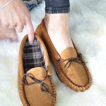 Handcrafted British Chestnut Suede Moccasins With Fabric Inner