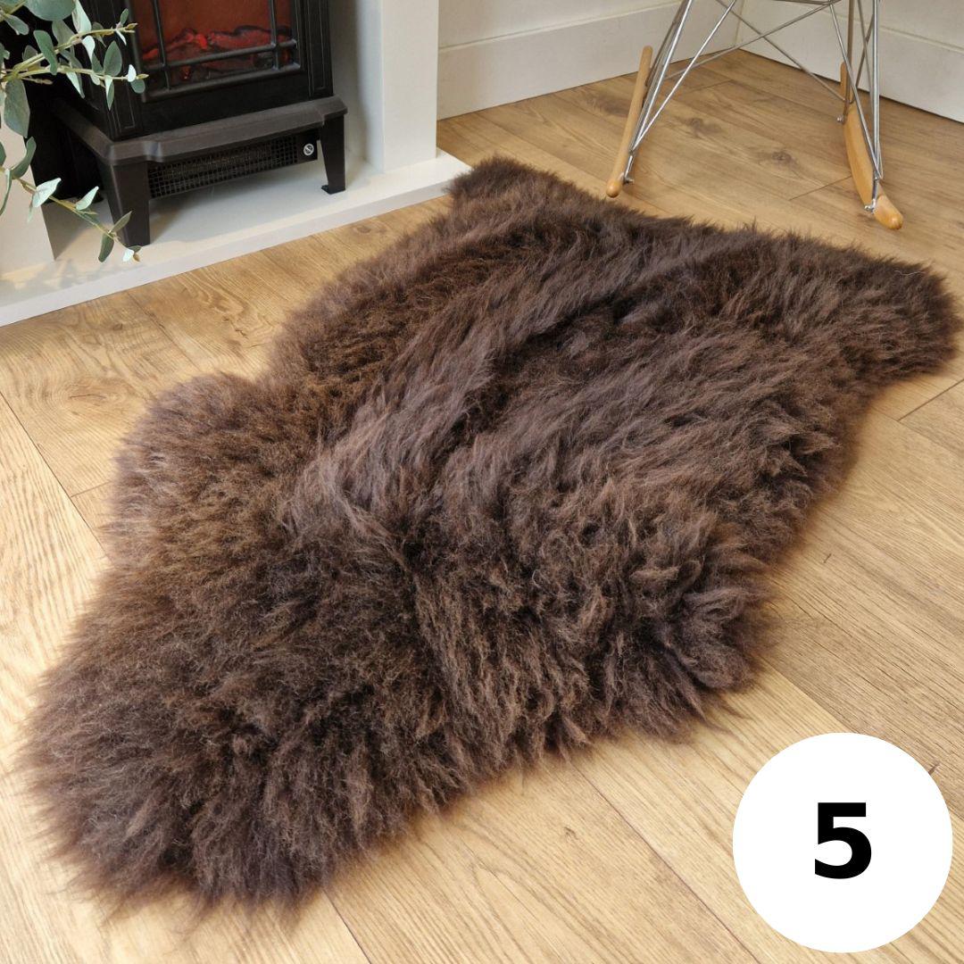 100% British Undyed Rare Breed Sheepskin Rugs - Mixed Colours ...