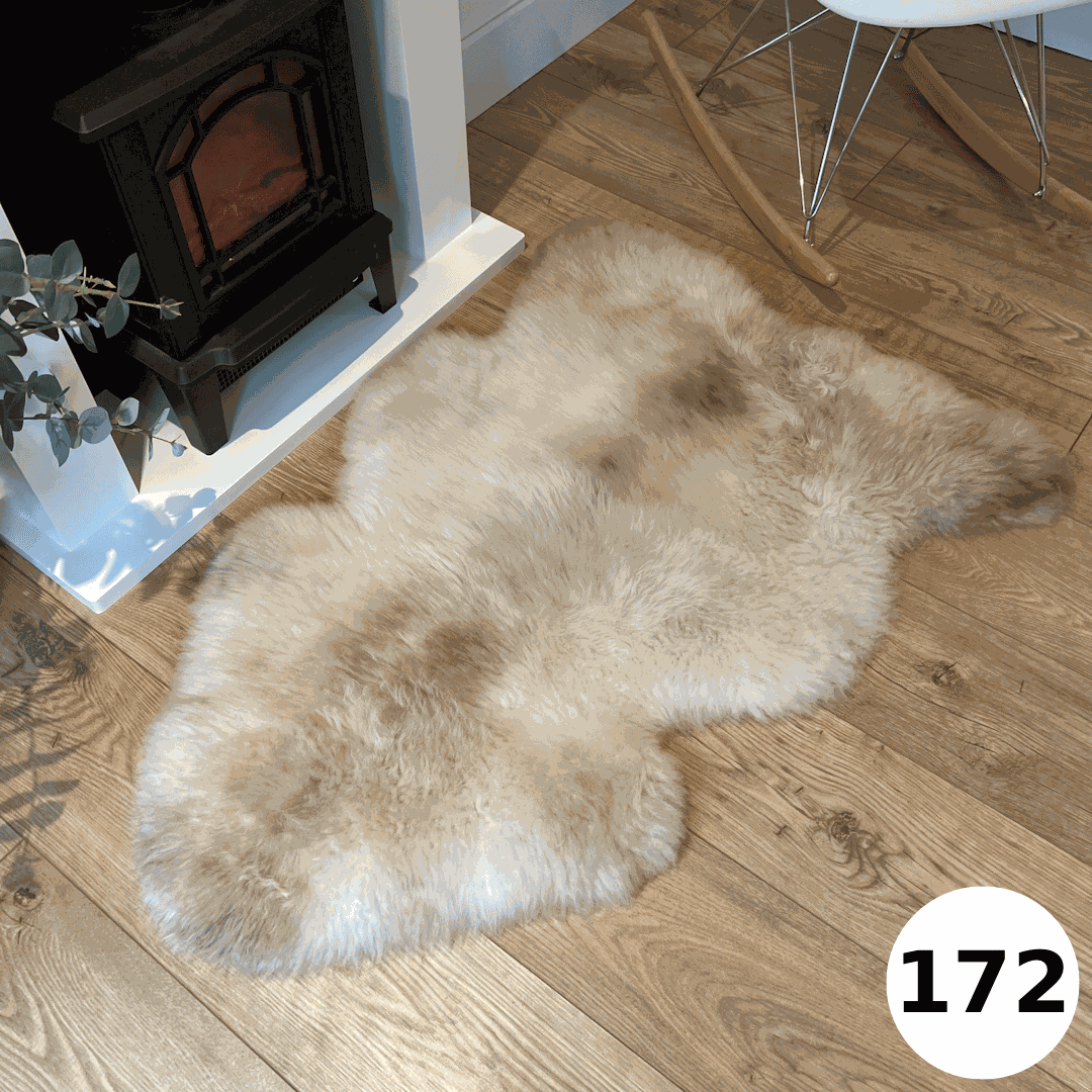 100% British Undyed Rare Breed Sheepskin Rugs - Mixed Colours ...