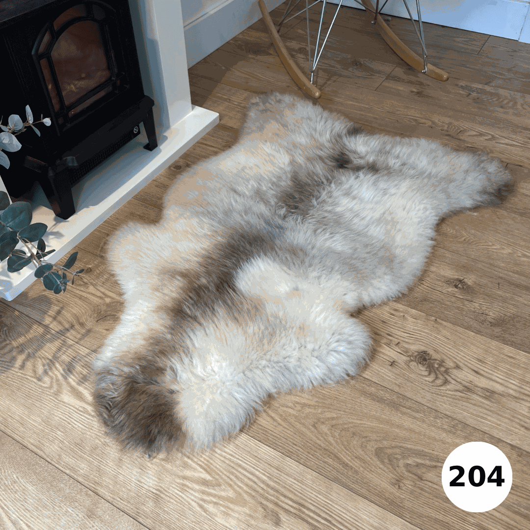 100% British Undyed Rare Breed Sheepskin Rugs - Mixed Colours ...