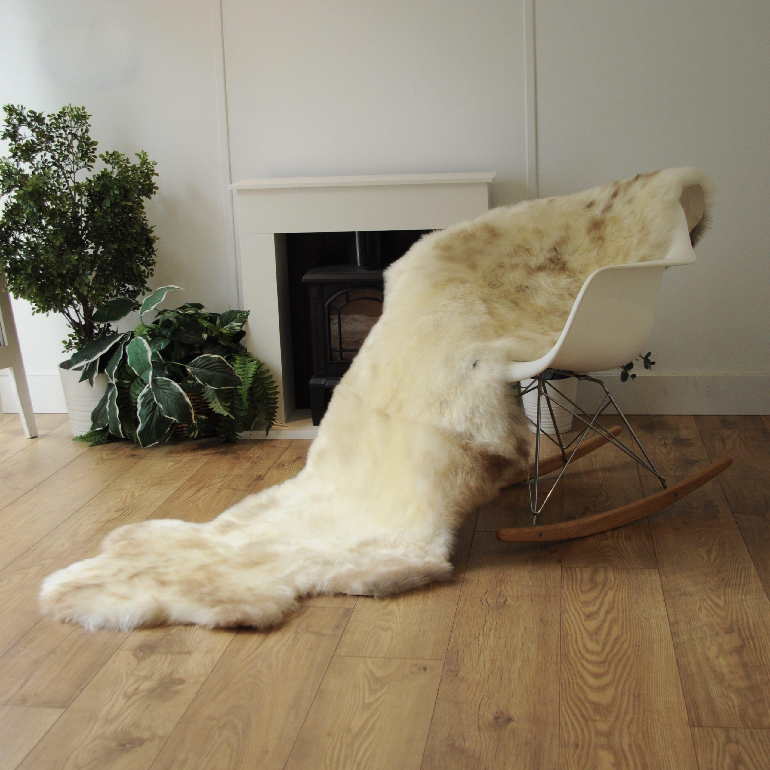 British Organic Double Sheepskin Rug Sheepskin.co.uk British